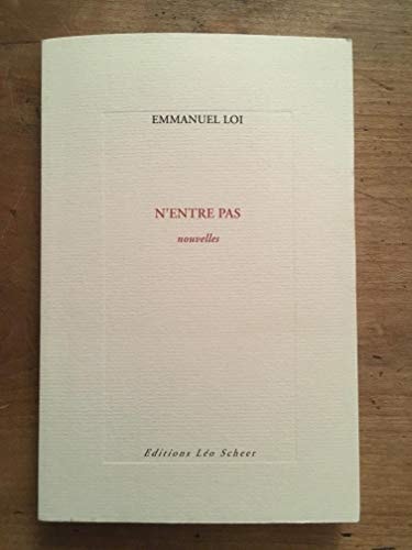 'ENTRE PAS, de Emmanuel Loi | portada del libro