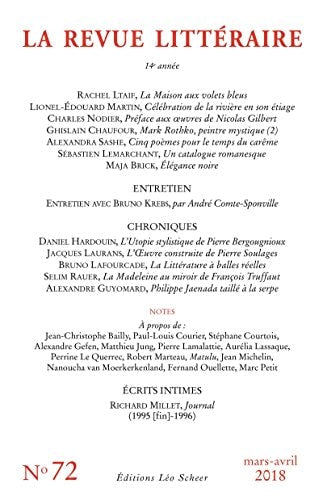 E REVUE LITTERAIRE N 72, de COLLECTIF | portada del libro