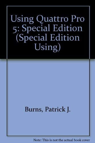 USING QUATTRO PRO 5.0 ESPECIAL EDITION, de BURNS | portada del libro