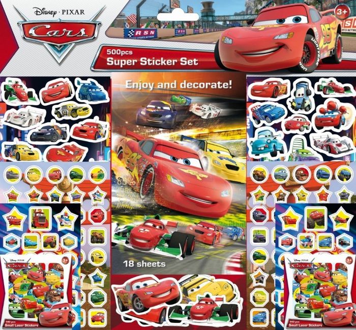 CARS SUPER STICKERS SET 500 PEGATINAS | portada del libro
