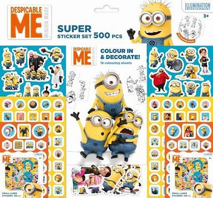 MINIONS SUPER STICKERS SET 500 PEGATINAS, de AA.VV. | portada del libro