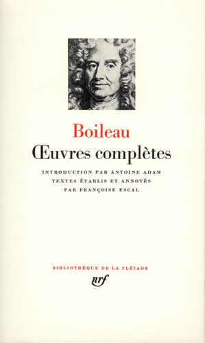 OEUVRES COMPLETES, de Nicolas Boileau | portada del libro