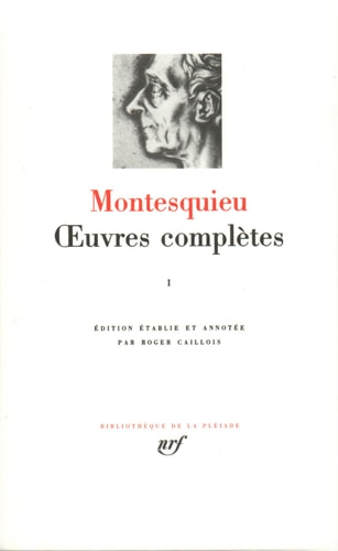 OEUVRES COMPLETES T1, de Charles de Secondat Baron de Montesquieu | portada del libro