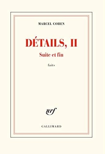 DETAILS, II, de Marcel Cohen | portada del libro
