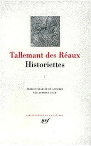 HISTORIETTES T1, de Tallemant Des Reaux | portada del libro