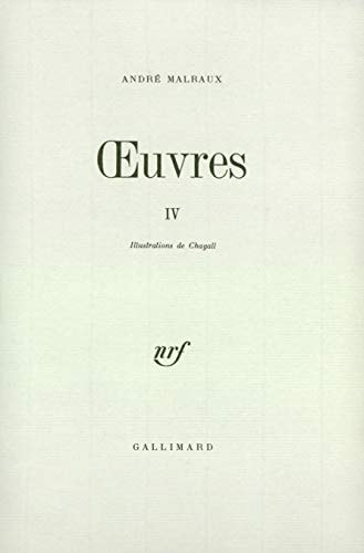 OEUVRES T4, de André Malraux | portada del libro