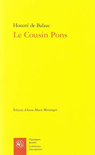 LE COUSIN PONS, de BALZAC HONORE D | portada del libro