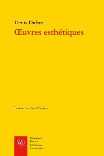 OEUVRES ESTHETIQUES, de DIDEROT DENIS | portada del libro