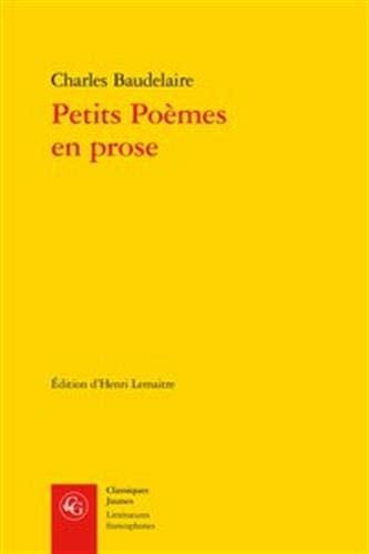 PETITS POEMES EN PROSE, de BAUDELAIRE CHAR | portada del libro