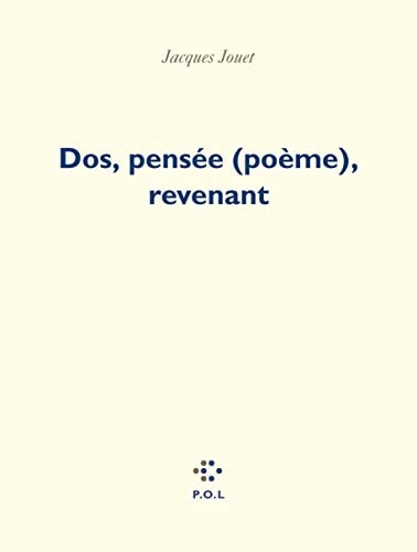 DOS PENSEE POEME REVENANT, de Jacques Jouet | portada del libro