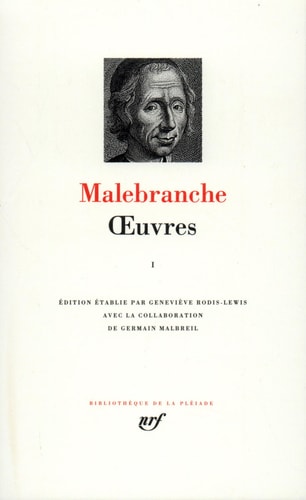OEUVRES T1, de Nicolas de Malebranche | portada del libro