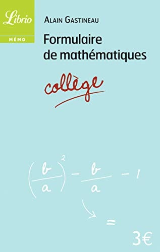ORMULAIRE DE MATHEMATIQUES CO, de Alain Gastineau | portada del libro
