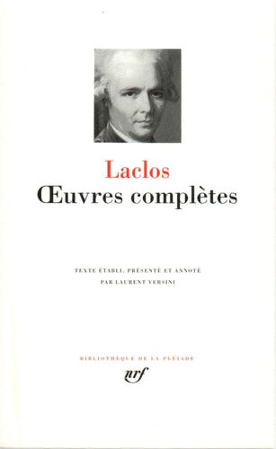 OEUVRES COMPLETES, de Pierre-Ambroise-François Choderlos de Laclos | portada del libro