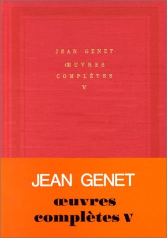OEUVRES COMPLETES T5, de Jean Genet | portada del libro