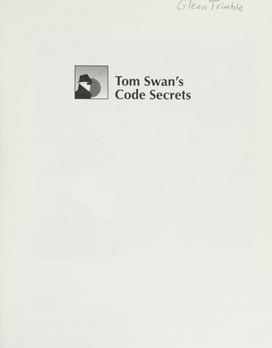 TOM SWAN'S CODE SECRETS-DISKETTE, de SWAN | portada del libro