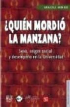 QUIEN MORDIO LA MANZANA, de ARACELI MINGO | portada del libro
