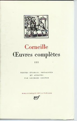 OEUVRES COMPLETES T3, de Pierre Corneille | portada del libro