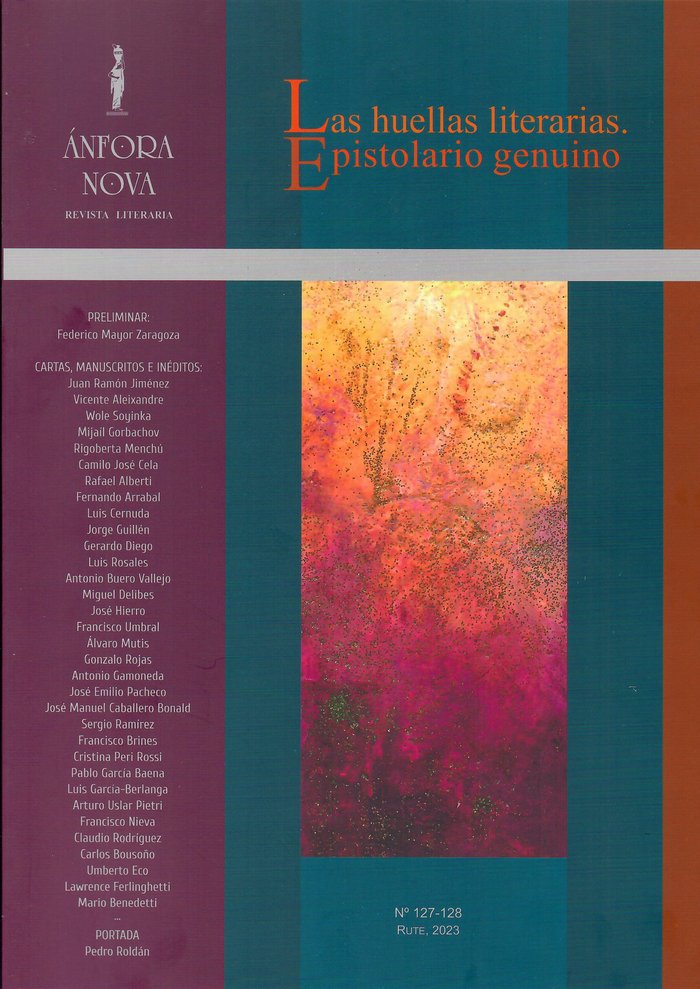 Las huellas literarias. Epistolario genuino, de Varios autores, Revista Literaria Ánfora Nova, Nº 127-128 | portada del libro