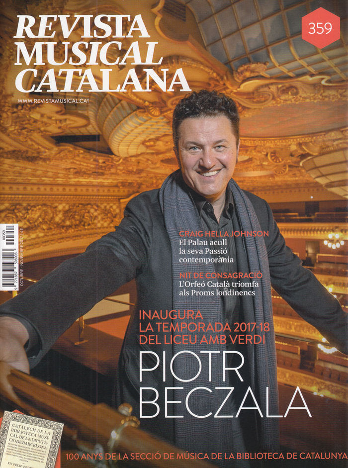 REVISTA MUSICAL CATALANA 359 - CAT, de AA.VV. | portada del libro
