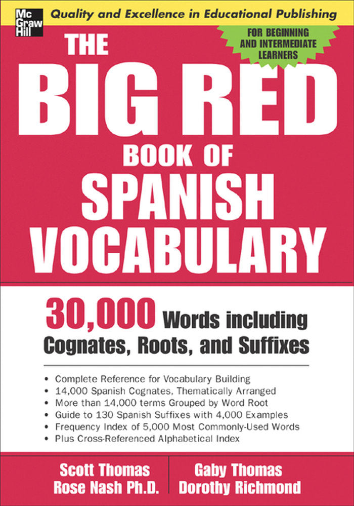 The Big Red Book of Spanish Vocabulary, de THOMAS | portada del libro