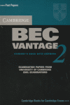 Cambridge BEC Vantage 2 Student's Book with Answers, de Cambridge ESOL | portada del libro