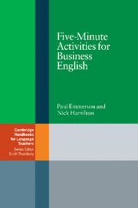 Five-Minute Activities for Business English, de Emmerson, Paul | portada del libro