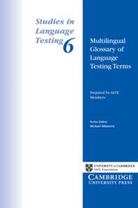 Multilingual Glossary of Language Testing Terms, de ALTE members | portada del libro