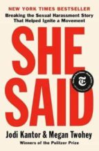 SHE SAID, de Jodi Kantor | portada del libro