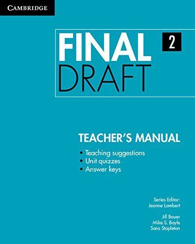 Final Draft Level 2 Teacher's Manual, de Bauer,Jill | portada del libro