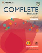 COMPLETE PRELIMINARY WORKBOOK WITHOUT ANSWERS WITH AUDIO DOW, de Varios autores | portada del libro