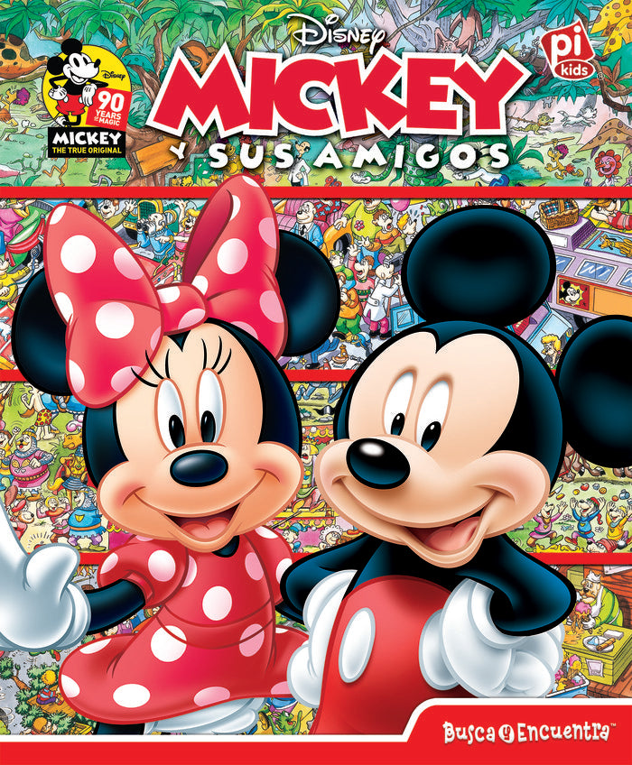 BUSCA Y ENCUENTRA MICKEY Y SUS AMIGOS 90th LF, de Mickey | portada del libro