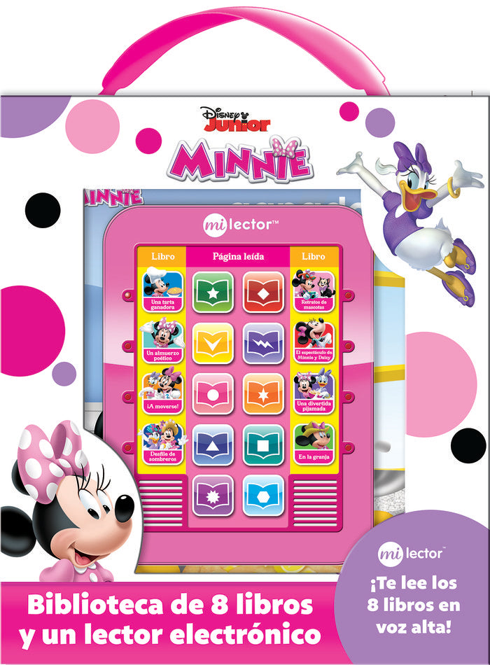 MI LECTOR MINNIE. BIBLIOTECA DE 8 LIBROS Y LECTOR, de MINNIE | portada del libro