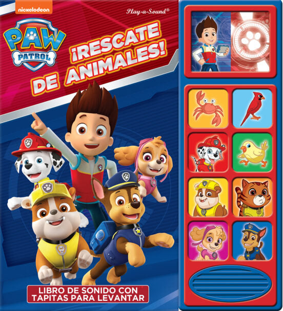 RESCATE DE ANIMALES. LEVANTA Y ESCUCHA PATRULLA CA, de PAW PATROL | portada del libro