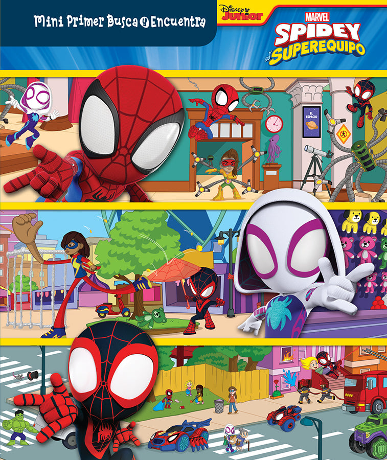 MINI MI PRIMER BUSCA Y ENCUENTRA SPIDEY Y SU SUPER EQUIPO MM1LF, de SPIDERMAN#PATRULLA CANINA | portada del libro