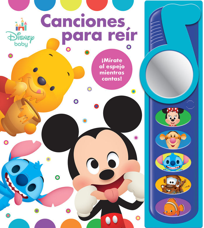 CANCIONES PARA REIR DISNEY BABY NOTA MUSICAL CON ESPEJO | portada del libro