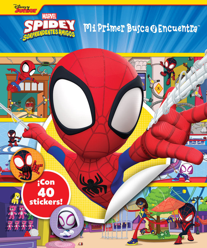 MI PRIMER BUSCA Y ENCUENTRA CON PEGATINAS SPIDEY | portada del libro
