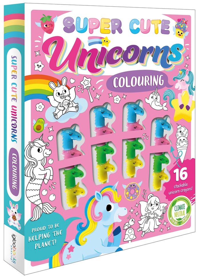 Super Cute Unicorns Colouring, de IGLOOBOOKS | portada del libro