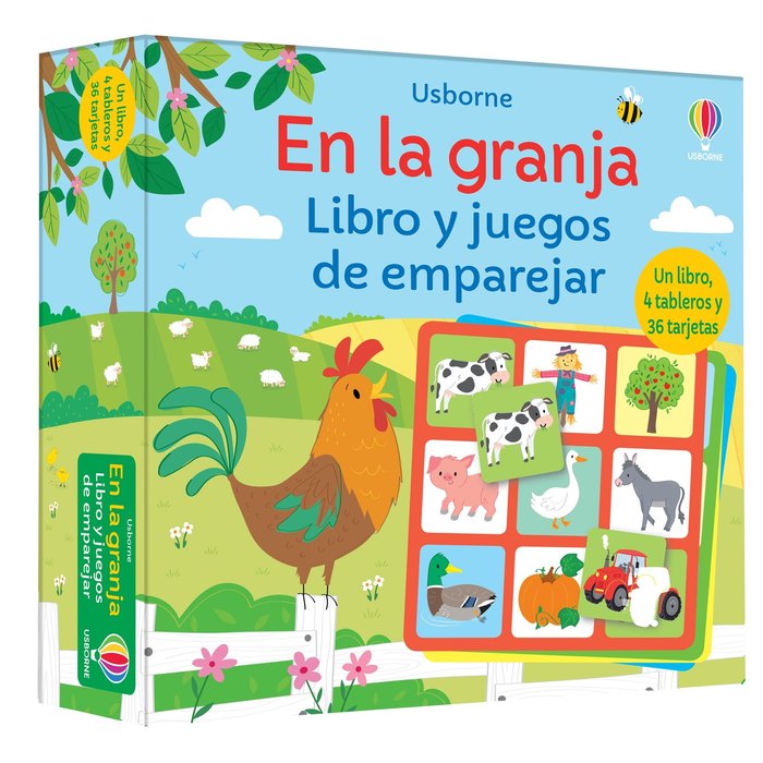 EN LA GRANJA LIBRO Y JUEGOS DE EMPAREJAR, de NOLAN KATE | portada del libro