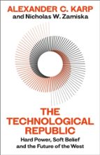 The Technological Republic, de Alexander C. Karp | portada del libro