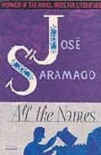 ALL THE NAMES, de José Saramago | portada del libro