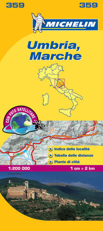 Mapa Local Umbria, Marche, de MICHELIN | portada del libro