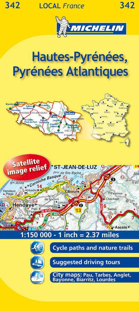 MAPA LOCAL HAUTES-PYRéNéES, PYRéNéES-ATLANTIQUES, de VARIOS AUTORES | portada del libro
