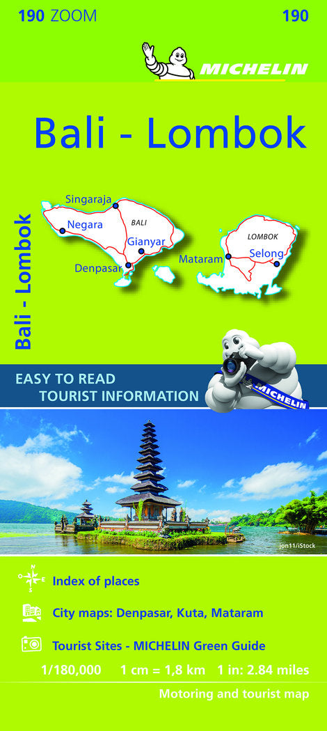 Mapa Zoom Bali-Lombok, de MICHELIN | portada del libro