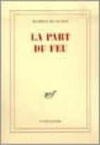 LA PART DU FEU, de Maurice Blanchot | portada del libro