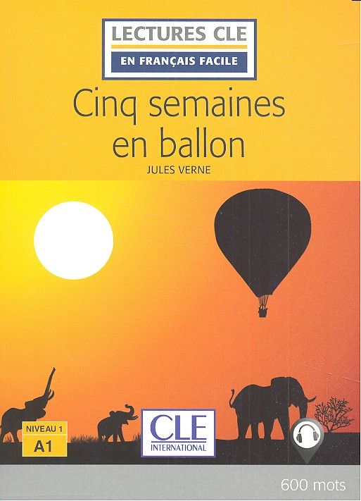CINQ CEMAINES EN BALLON - LIVRE - NIVAEU 1/A1 - 2º EDITIóN, de - | portada del libro