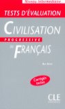 NIVEAU INTERMEDIAIRE. TESTS D´EVALUATION. CIVILISATION PROGRESSIVE FRA, de STEELE | portada del libro