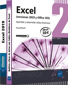 EXCEL (VERSIONES 2019 Y OFFICE 365) - PACK DE 2 LIBROS: APRENDER, de RIGOLLET, PIERRE | portada del libro