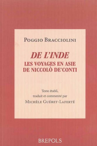 DE L'INDE VOYAGES EN ASIE DE NICCOLO DE CONTI, de GUERET | portada del libro