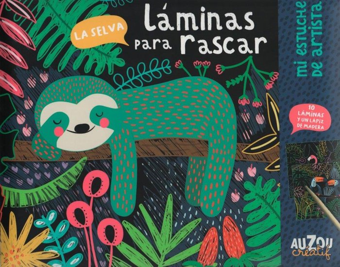 Láminas para rascar, la selva, de Desconocido | portada del libro
