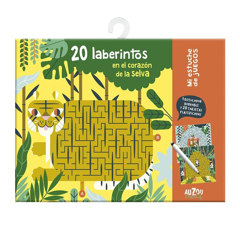 Mi estuche de juegos. 20 laberintos en el corazón de la selva, de Loulou & Tummie | portada del libro